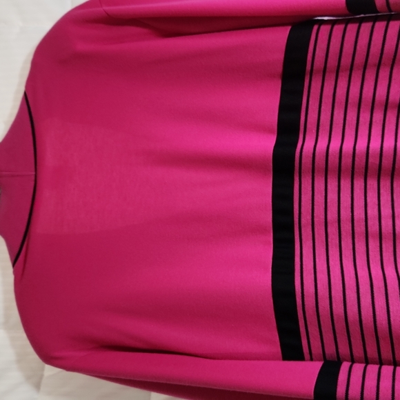 PYKETTES WOMEN'S FUSIA BLACK STRIPES CARDIGAN SIZE S. A'98 - Picture 5 of 8